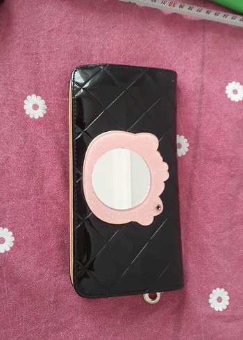 HALLO KATY Fermuarlı Siyah Parlak cocuk Cüzdanı - Görsel 2