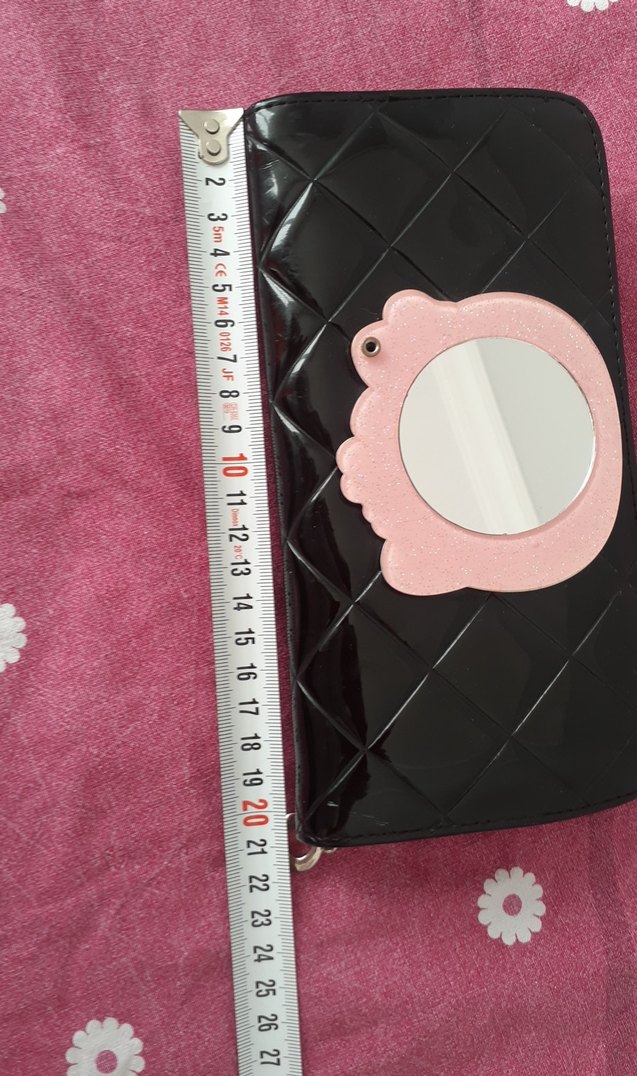 HALLO KATY Fermuarlı Siyah Parlak cocuk Cüzdanı - Görsel 5