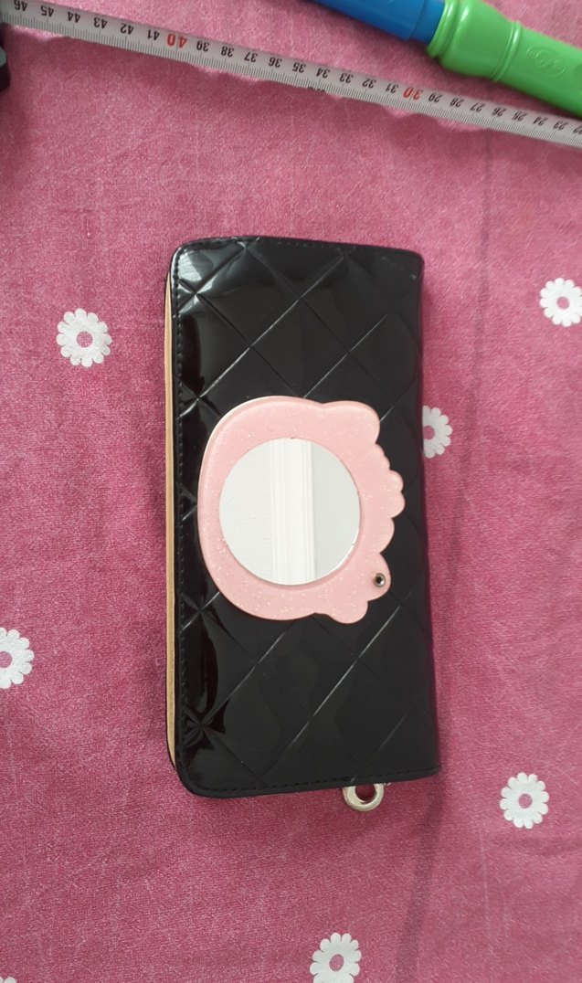 HALLO KATY Fermuarlı Siyah Parlak cocuk Cüzdanı - Görsel 2