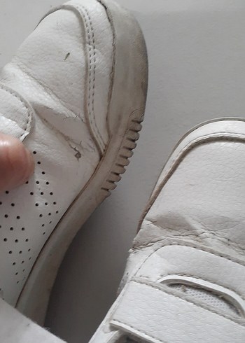 Beyaz Cırt Cırtlı Erkek Spor Ayakkabı - Görsel 5