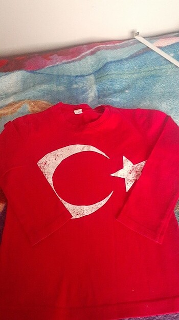 4 Yaş Beden kırmızı Renk 23 nisan tişort