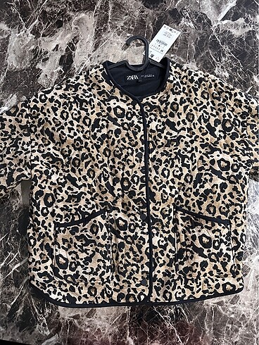 m Beden camel Renk Zara leopar ceket