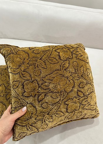 2 adet kadife kumaşlı Dekoratif Yastık - Görsel 3
