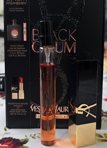 Beden YSL Black Opium 10ml parfüm ve Ruj - 1971