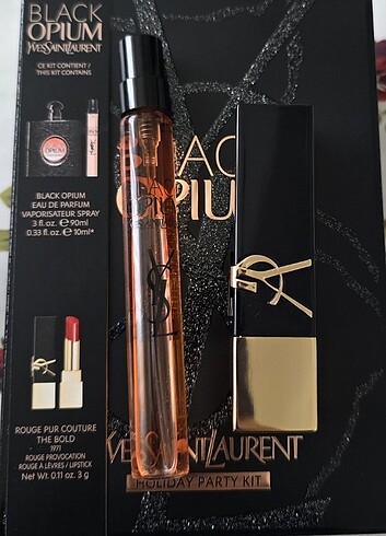 Yves Saint Laurent YSL Black Opium 10ml parfüm ve Ruj - 1971