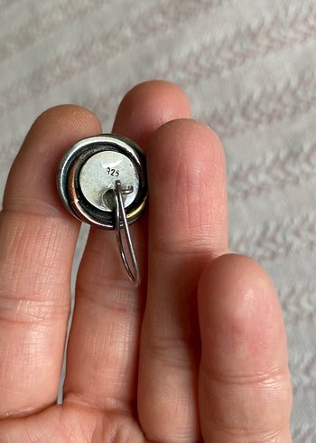 925 ayar gümüş küpeler - Görsel 3