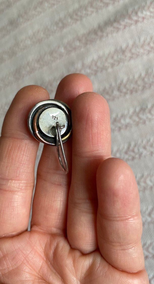 925 ayar gümüş küpeler - Görsel 3