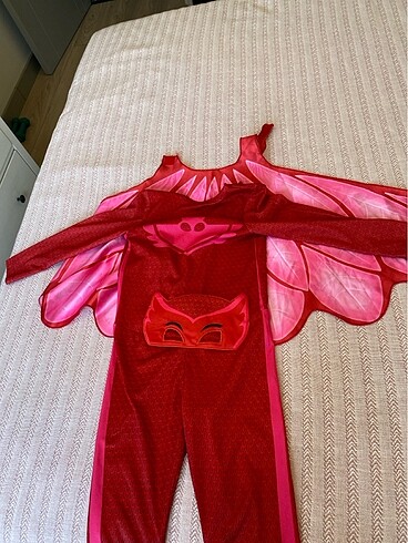 Pijama mask baykuş kız kostümü maskeli