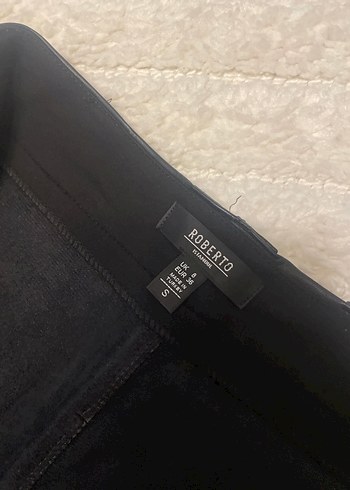 Kadın Siyah Deri Rahat Kesim Pantolon - Görsel 4