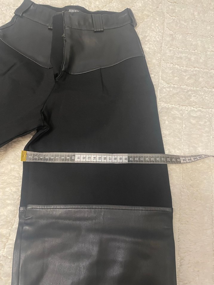 Kadın Siyah Deri Rahat Kesim Pantolon - Görsel 3