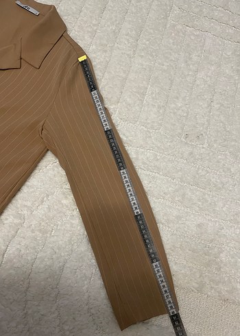 Bej Düğmeli Kadın Blazer Ceket - Görsel 7