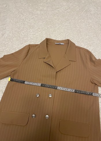 Bej Düğmeli Kadın Blazer Ceket - Görsel 4