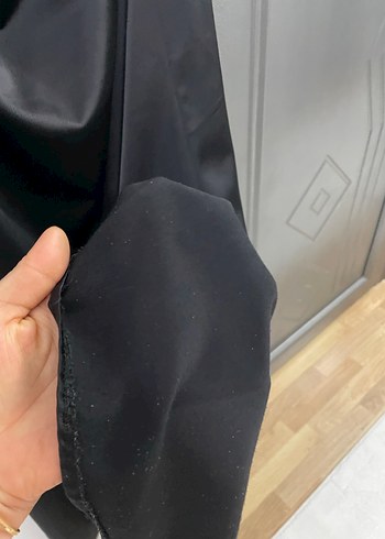 Siyah Drapeli Straplez Uzun Abiye Elbise - Görsel 6