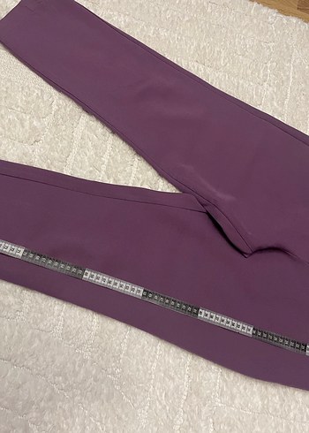 Mor Elastik Kumaş Kadın Pantolon - Görsel 6