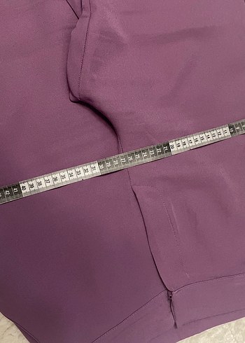 Mor Elastik Kumaş Kadın Pantolon - Görsel 5