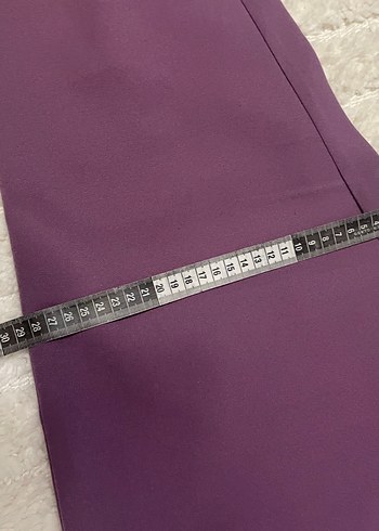 Mor Elastik Kumaş Kadın Pantolon - Görsel 3