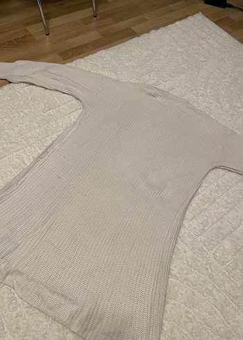 Bohem Uzun Kollu Keten Triko Kadın Kazak - Görsel 7