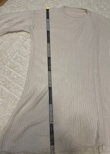 Bohem Uzun Kollu Keten Triko Kadın Kazak - Görsel 4