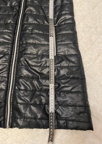 Fermuarlı Siyah Uzun Kadın Yelek - Görsel 3