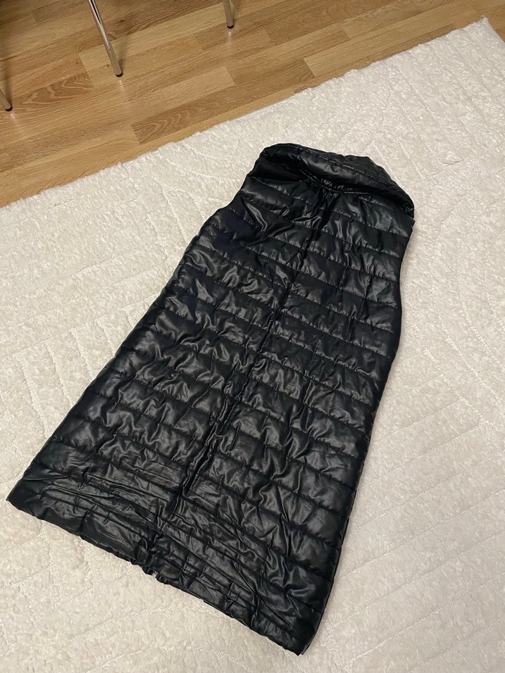 Fermuarlı Siyah Uzun Kadın Yelek - Görsel 2