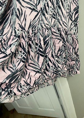 Pembe Pilili Uzun Salaş Elbise - Görsel 7