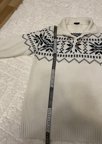 Nakışlı Yün Bohem Tarzı Erkek Kazak - Görsel 5