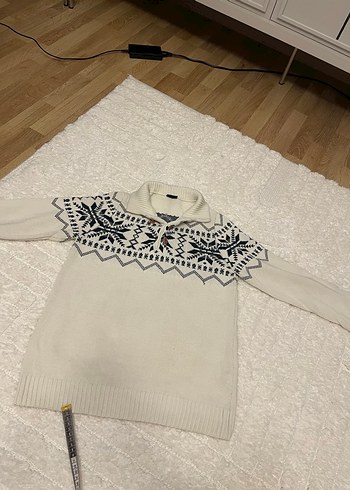 Nakışlı Yün Bohem Tarzı Erkek Kazak - Görsel 3