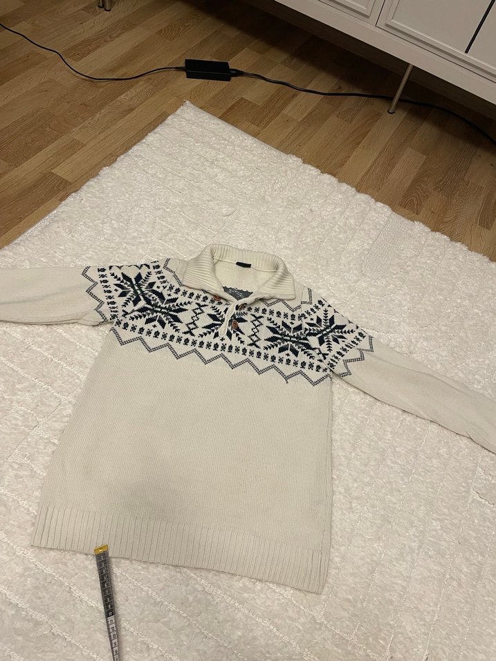 Nakışlı Yün Bohem Tarzı Erkek Kazak - Görsel 3