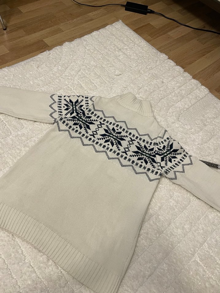 Nakışlı Yün Bohem Tarzı Erkek Kazak - Görsel 2