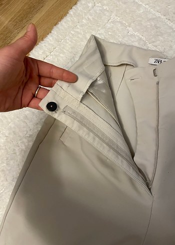 Bej Kadın Midi Kumaş Pantolon - Görsel 9