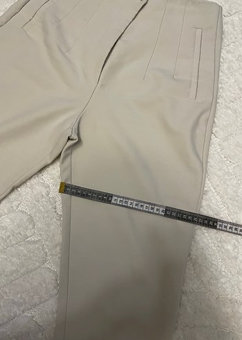 Bej Kadın Midi Kumaş Pantolon - Görsel 5