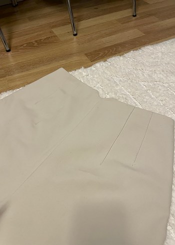 Bej Kadın Midi Kumaş Pantolon - Görsel 7