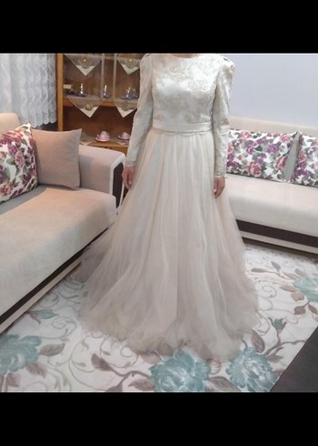 Dantel İşlemeli Beyaz Uzun Kollu - Görsel 4