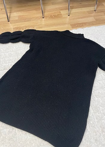 Siyah Kadın Balıkçı Yaka Örgü Triko - Görsel 2