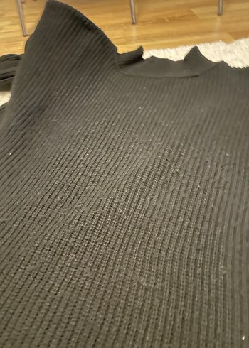 Siyah Kadın Balıkçı Yaka Örgü Triko - Görsel 7