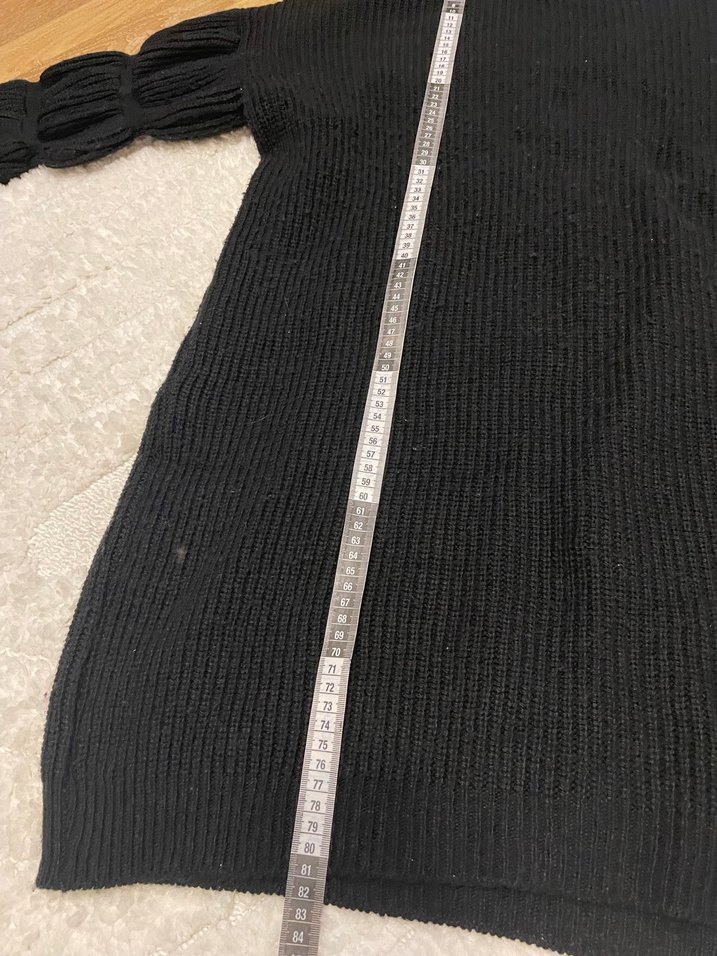 Siyah Kadın Balıkçı Yaka Örgü Triko - Görsel 4