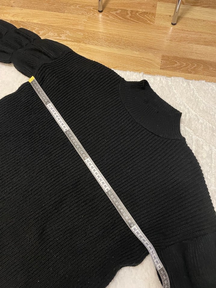 Siyah Kadın Balıkçı Yaka Örgü Triko - Görsel 5