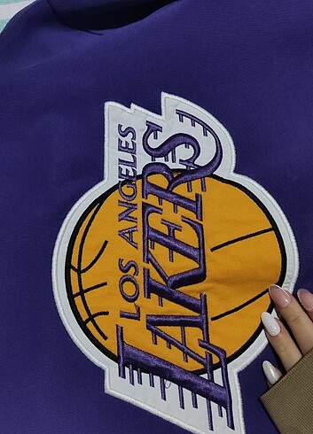 s Beden mor Renk Nike Los Angeles Lakers NBA kolej ceket 