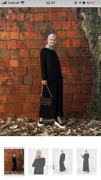 Refka pamuk penye tesettür elbise