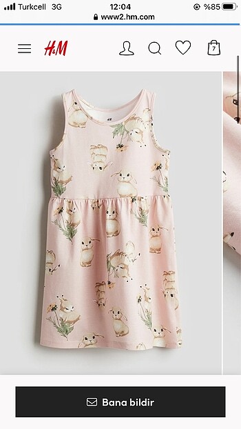 H&M kız çocuk yazlık elbise