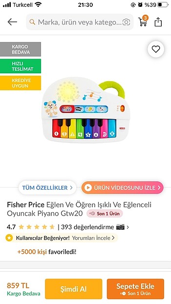 Fisher price piyano