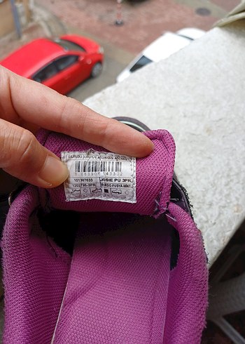 33 Beden Mor Kız Çocuk Spor Ayakkabı Velcro Bantlı