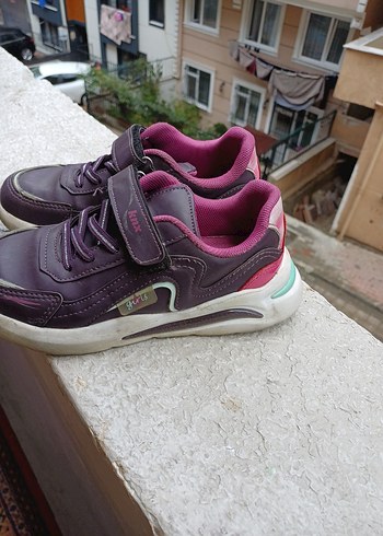Kinetix Mor Kız Çocuk Spor Ayakkabı Velcro Bantlı