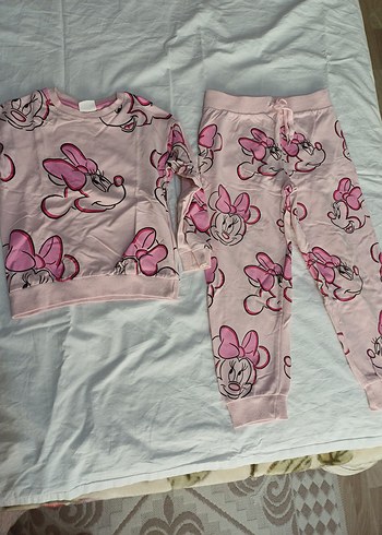 Zara Kız Çocuk Pembe Baskılı Rahat Eşofman Takımı