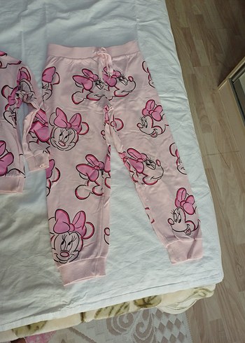 4 Yaş Beden pembe Renk Kız Çocuk Pembe Baskılı Rahat Eşofman Takımı