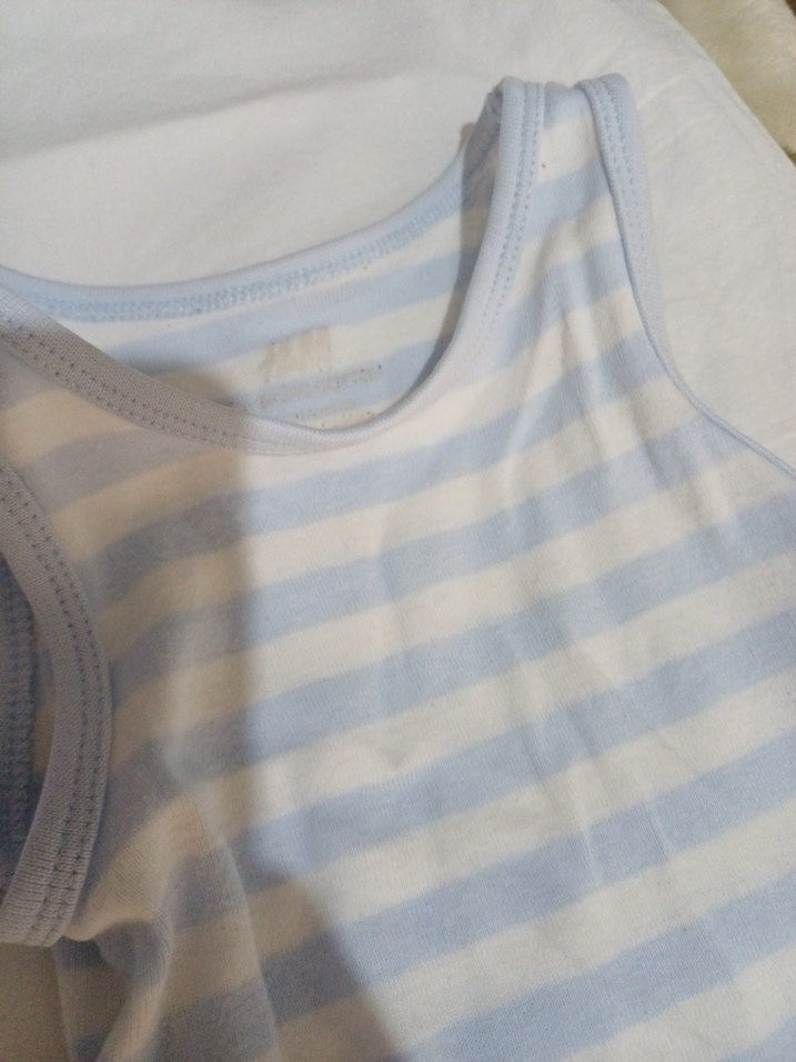 6lı Mavi Baskılı Pamuklu Erkek Bebek Atlet Body zıbın - Görsel 3