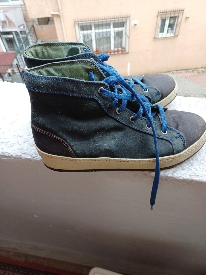 Erkek Mavi Ayakkabı Bağcıkları - Görsel 4