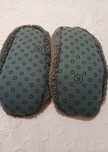 Kızlar için Gri Nakışlı Sıcak Ev Terliği - Görsel 3