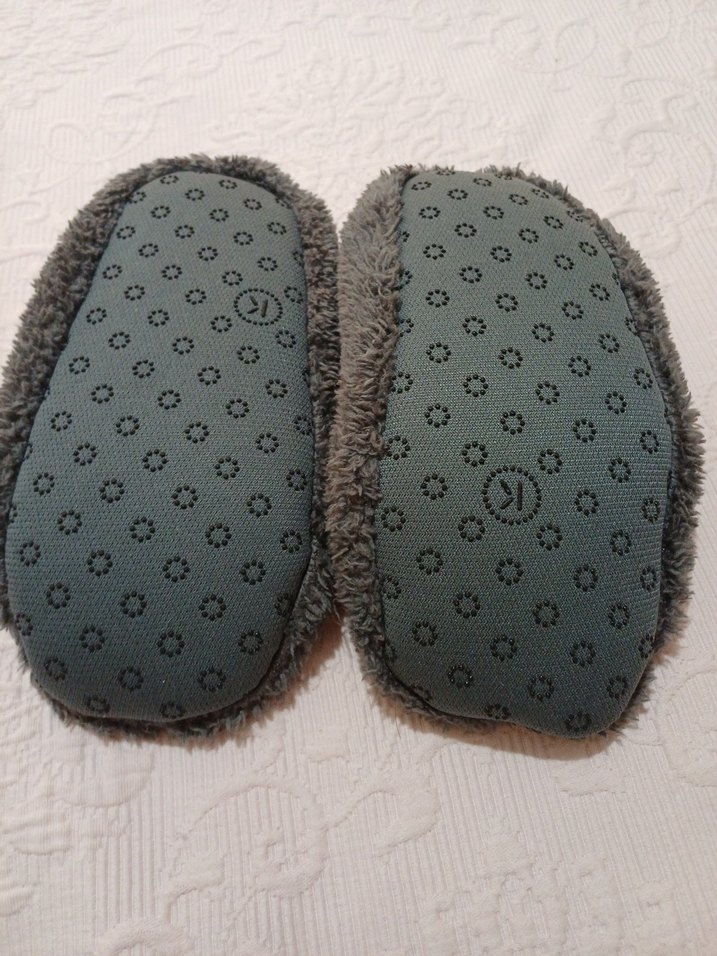 Kızlar için Gri Nakışlı Sıcak Ev Terliği - Görsel 3