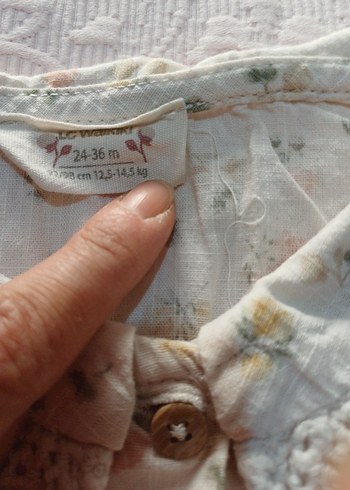 Kız Çocuk Bej Nakışlı Pamuklu Gömlek - Görsel 2